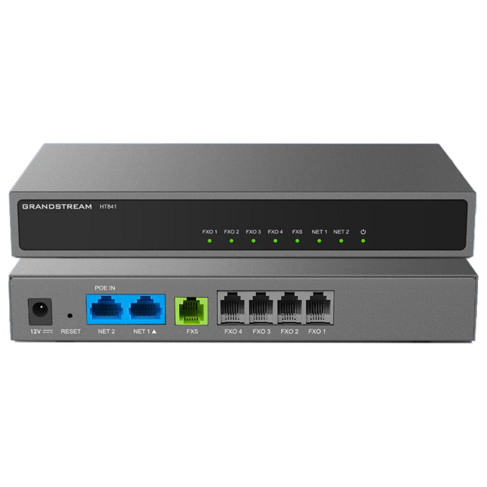 Grandstream HT841 2 Port GigE Router and ATA with 4 FXO + 1 FXS Ports - GRANDSTREAM-HT841 New - GRANDSTREAM-HT841 - Reef Telecom