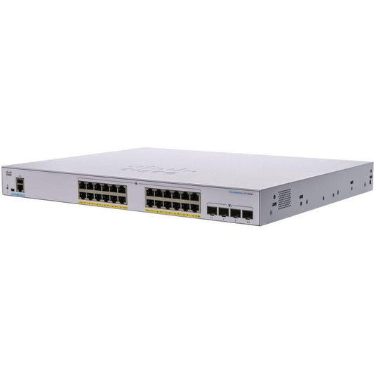 Cisco Business 350 Series 24 10/100/1000 Port PoE+ Managed Switch w/ 4 10 Gigabit SFP+ - CBS350-24FP-4X-NA Refurbished - CBS350-24FP-4X-NA-R - Reef Telecom