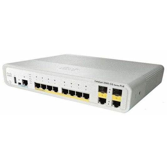 Cisco Catalyst 3560 8 Port Gigabit Switch POE - WS-C3560CG-8PC-S - WS-C3560CG-8PC-S-R - Reef Telecom