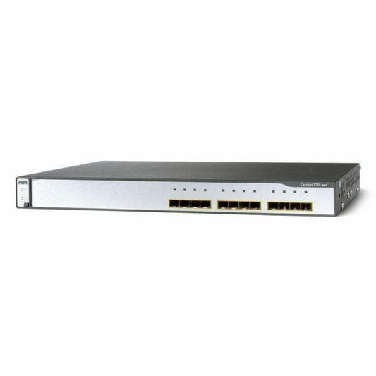 Cisco Catalyst 3750G 12 Port Gigabit SFP Switch - WS-C3750G-12S-S - WS-C3750G-12S-S-R - Reef Telecom