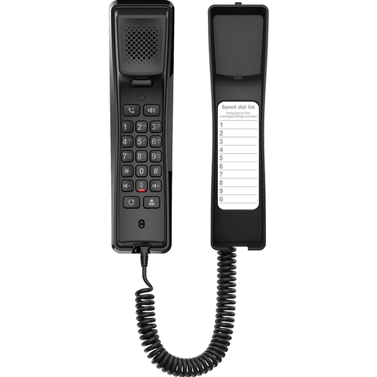 Fanvil Black H2U Compact PoE SIP Hospitality Phone - FANVIL-H2U-B - New - FANVIL-H2U-B - Reef Telecom