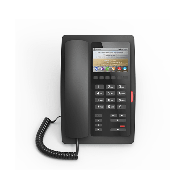 Fanvil H5 Black Elegant High-end Color Display 2 Line SIP PoE Hospitality Phone -FANVIL-H5-B - New - FANVIL-H5-B - Reef Telecom