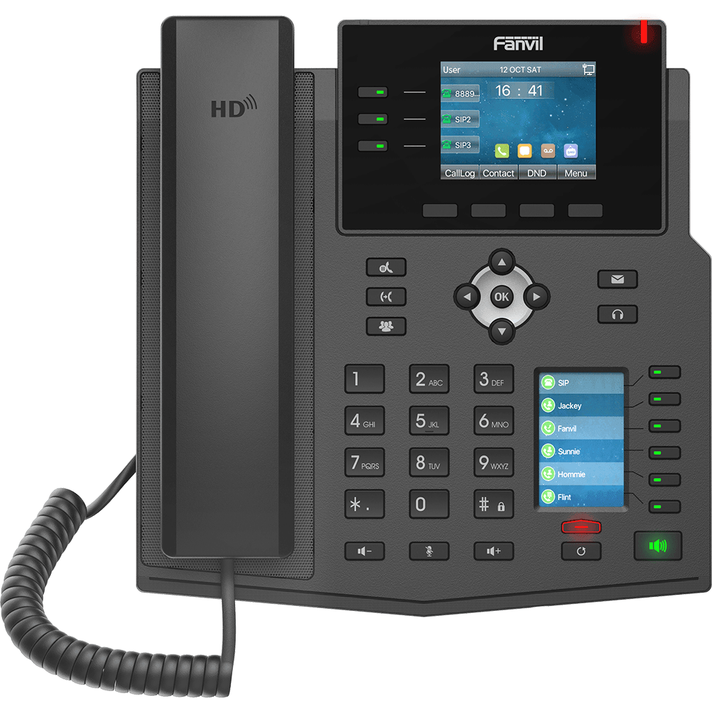 Fanvil X4U Dual Color Display 12 Line SIP PoE Gigabit IP phone - FANVIL-X4U - New - FANVIL-X4U - Reef Telecom