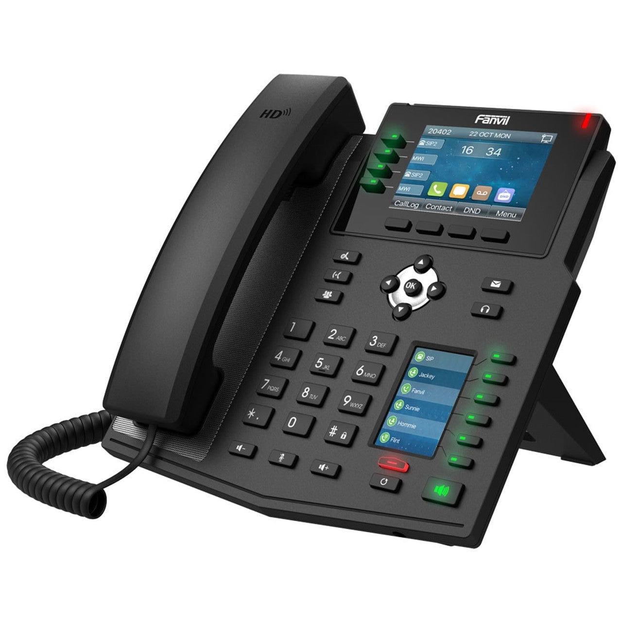 Fanvil X5U Dual Color Display 16 Line SIP PoE Gigabit IP phone w/ Bluetooth - FANVIL-X5U - New - FANVIL-X5U - Reef Telecom