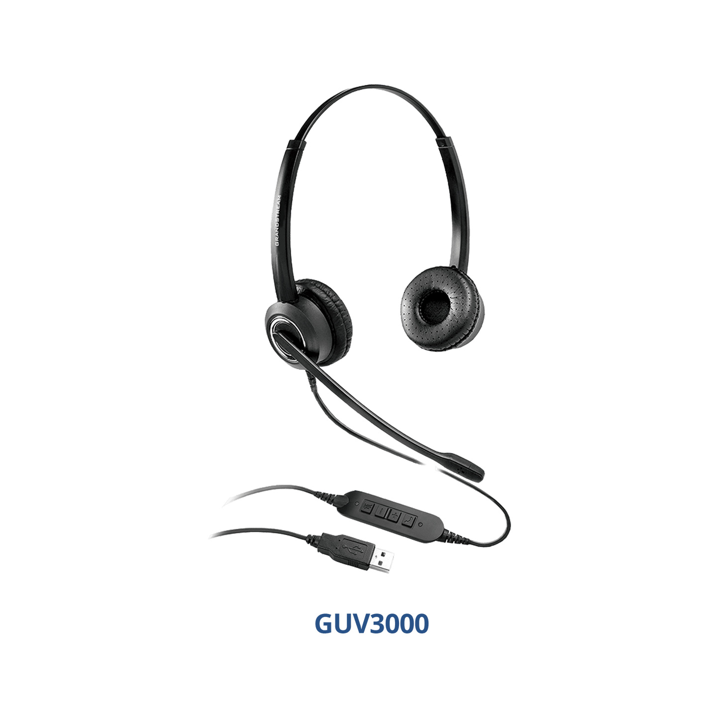 Grandstream HD USB Headsets with Noise Canceling Mic - GRANDSTREAM-GUV3000 New - GRANDSTREAM-GUV3000 - Reef Telecom