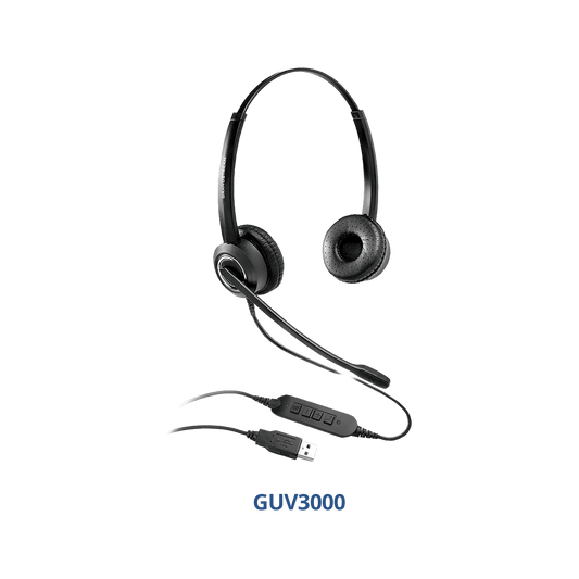 Grandstream HD USB Headsets with Noise Canceling Mic - GRANDSTREAM-GUV3000 New - GRANDSTREAM-GUV3000 - Reef Telecom