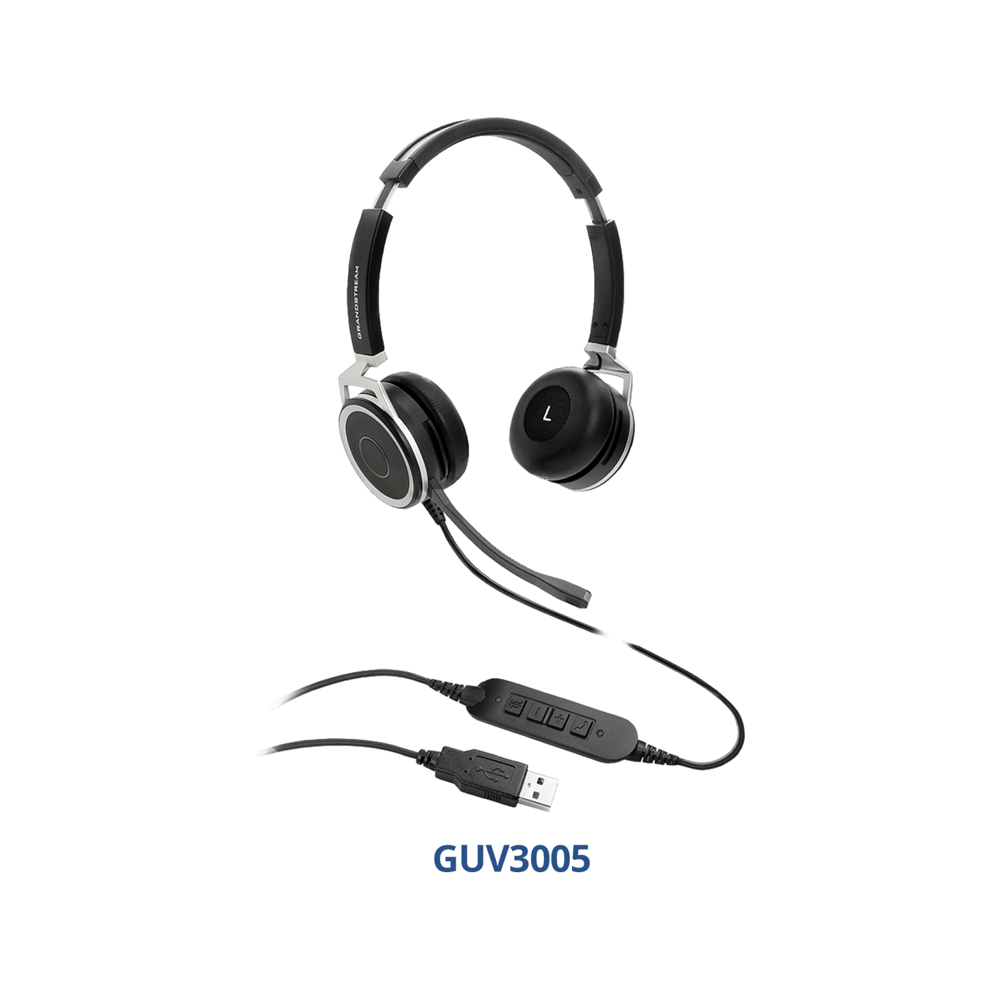 Grandstream HD USB Headsets with Noise Canceling Mic - GRANDSTREAM-GUV3005 New - GRANDSTREAM-GUV3005 - Reef Telecom