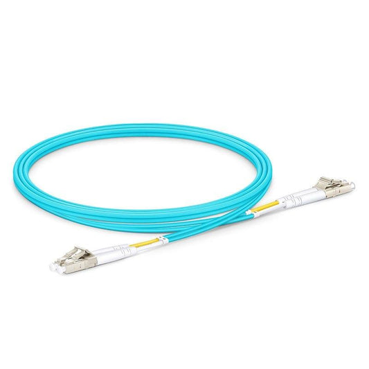 LC to LC 1M Aqua 10-GiG Multimode Duplex Fiber Cable 50/125 OM3 - GMD5LCLC2-01 New - GMD5LCLC2-01 - Reef Telecom