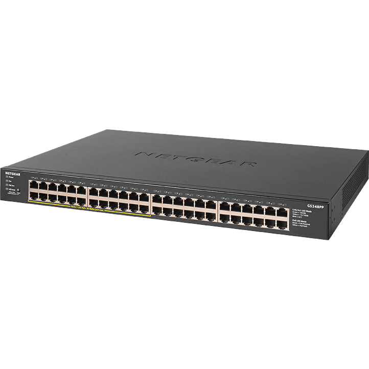 Netgear GS348PP 48 Port Unmanaged Gigabit PoE+ Switch - GS348PP - New - GS348PP - Reef Telecom