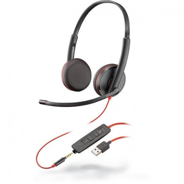 POLY/PLANTRONICS Blackwire C3225 Wired USB-A Stereo Headset (209747-101) - PLAN-BLACKWIRE-C3225-USB-A New - PLAN-BLACKWIRE-C3225-USB-A - Reef Telecom
