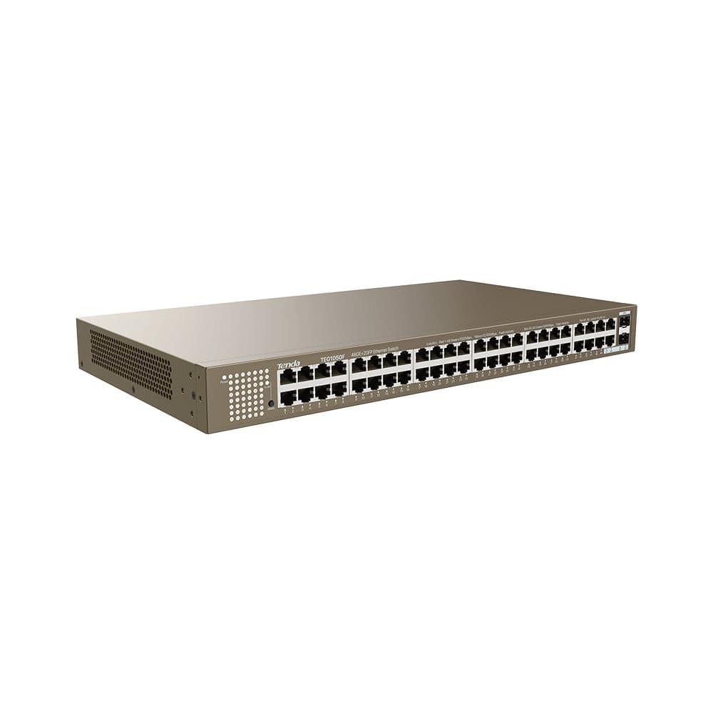 Tenda TEG1050F 48GE+2SFP Gigabit Ethernet Switch - TEG1050F - New - TEG1050F - Reef Telecom